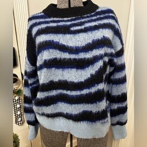 Anthropologie Salma Striped Eyelash Sweater Size Small